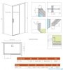 Radaway Idea Kdj Brushed GunMetal kabina 110x70cm prawa szczotkowany grafit 387041-92-01R/387048-92-01L